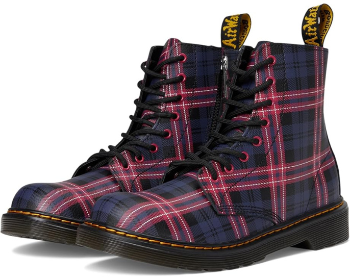 Детские ботинки Dr. Martens 1460 Pascal Y с блестками и боковой молнией