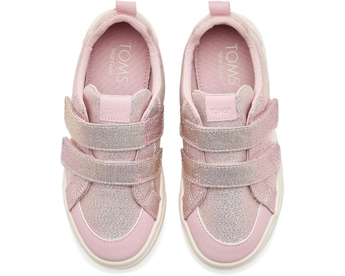 Кроссовки TOMS Cruz Double Strap на липучке розовые для детей