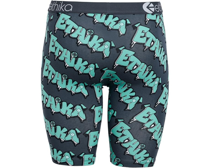 Трусы ethika Drip Wave с эффектом волны, яркий бирюзовый