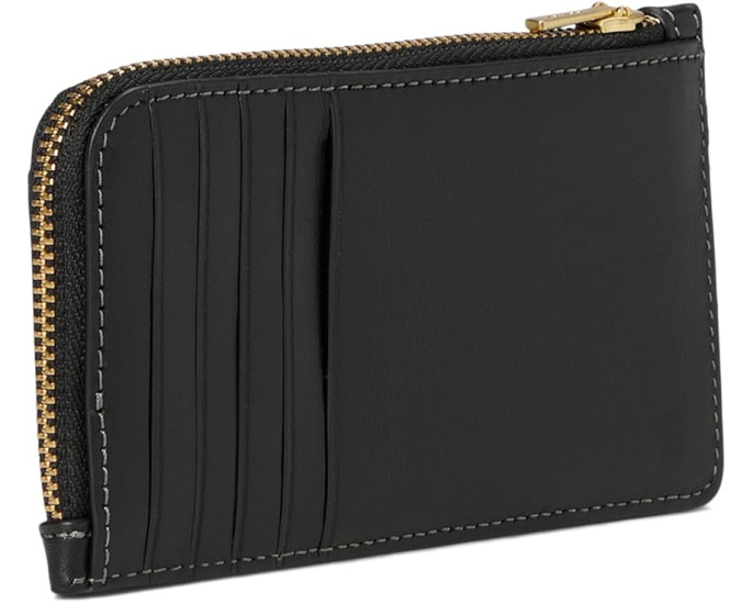 Маленький картхолдер COACH Small Zip Card Case на молнии из кожи