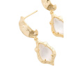 Kendra Scott серьги Adriana Scallop Frame Huggie с гребешковой оправой