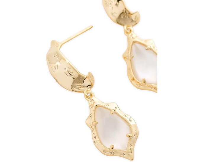 Kendra Scott серьги Adriana Scallop Frame Huggie с гребешковой оправой