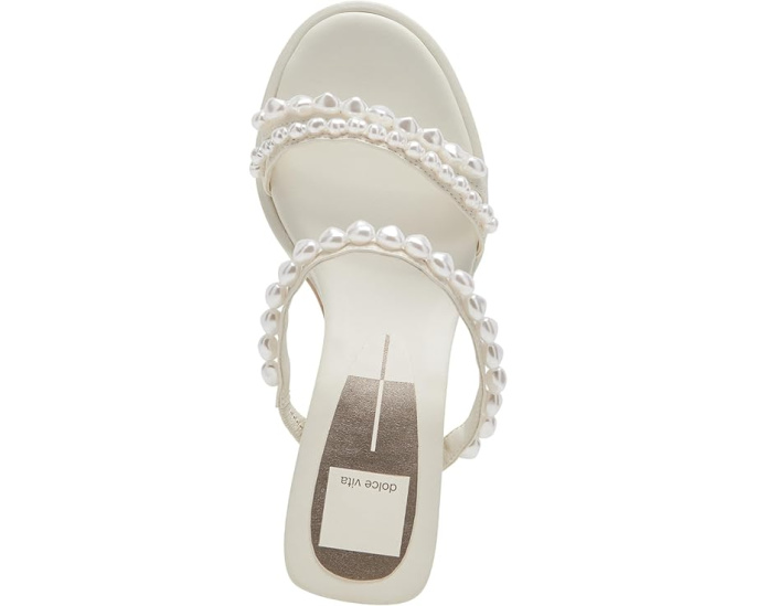Босоножки Dolce Vita Tinker Pearl-127 на каблуке с жемчужным декором