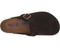 Биркенштоки Boston Soft Footbed из замши унисекс на пробковой стельке