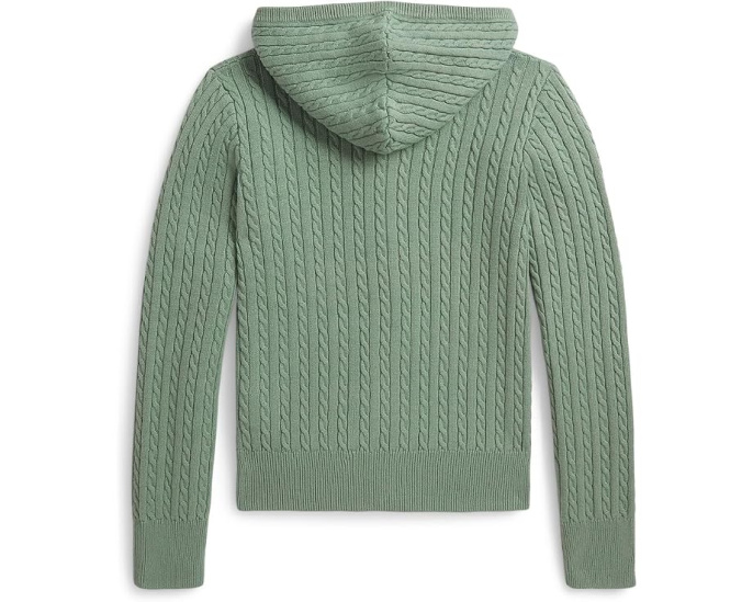Детская хлопковая кофта Polo Ralph Lauren с капюшоном и мелким косами