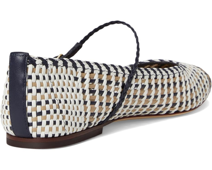 Балетки Ellie Woven с плетением из кожи от Veronica Beard