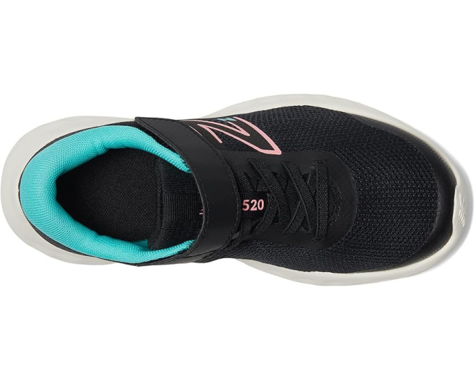 Детские кроссовки New Balance 520v8 с эластичными шнурками и липучкой