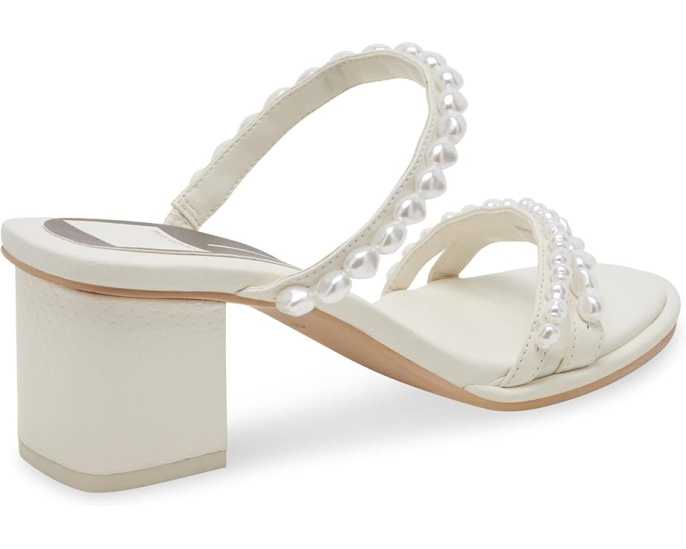 Босоножки Dolce Vita Tinker Pearl-127 на каблуке с жемчужным декором