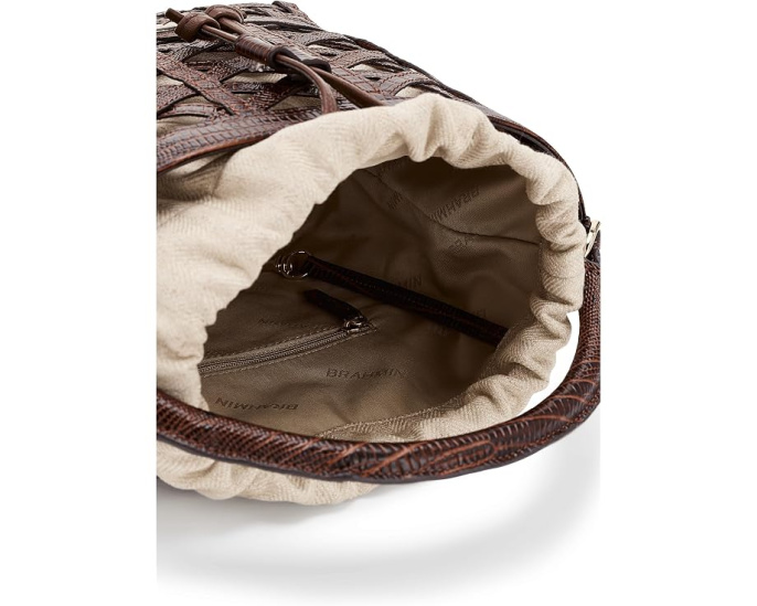 Мини сумка кроссбоди Mini Amelia от Brahmin с открытым верхом