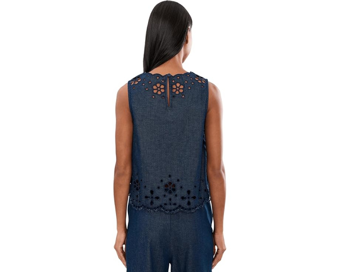 Топ Madewell Denim Embroidered Shell с вышивкой