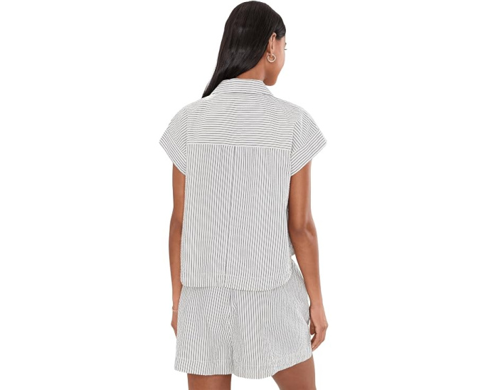 Рубашка Madewell Mindy с капюшоном и полосками