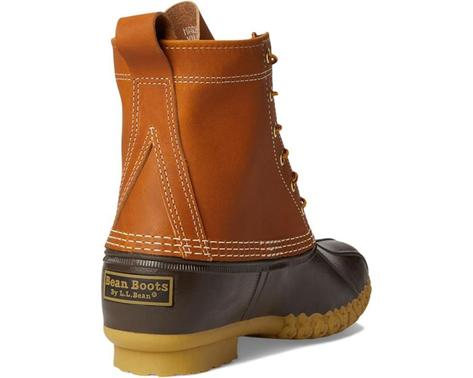 Водонепроницаемые ботинки L.L.Bean Bean Boot 8 из цельной кожи с цепным протектором