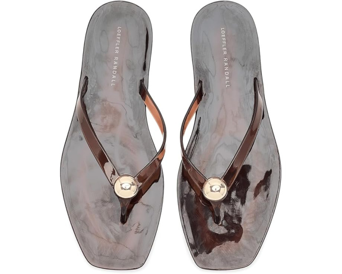 Шлепанцы Jovie Jelly от Loeffler Randall в коричневом цвете
