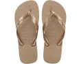 Шлепанцы Havaianas Top Tiras с металлизированными ремешками