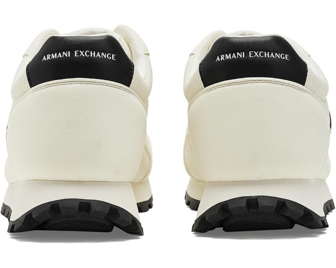 Кроссовки Armani Exchange Drop Sneakers из микрозама и сетки на легкой подошве