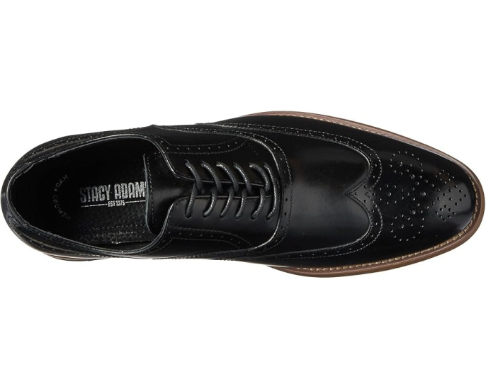 Оксфорды Stacy Adams Dunbar Wingtip с перфорацией и каблуком