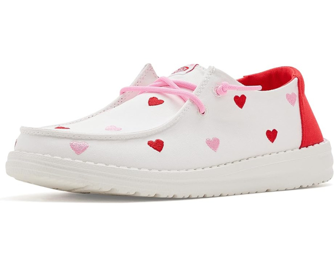 Hey Dude Kids Wendy Embroidered Hearts ботинки с вышитыми сердцами