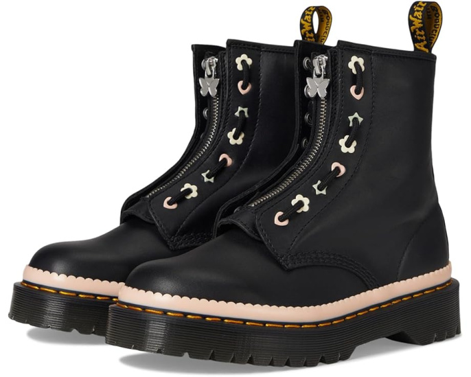 Ботинки 1460 Pascal Bex Front Zip от Dr. Martens с цветочным принтом и молнией спереди