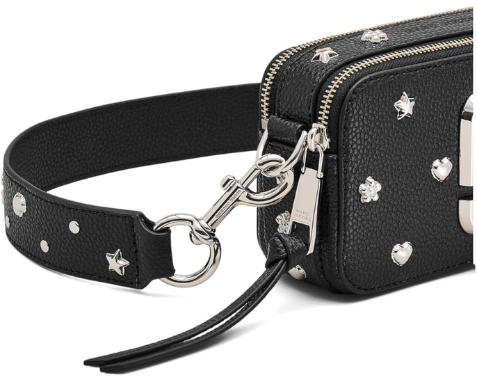 Мини сумка The Mini Icon Stud Snapshot с заклепками и съемным ремнем Marc Jacobs