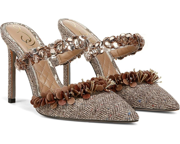 Босоножки Athena Sam Edelman на шпильке с острым носком и декоративными элементами