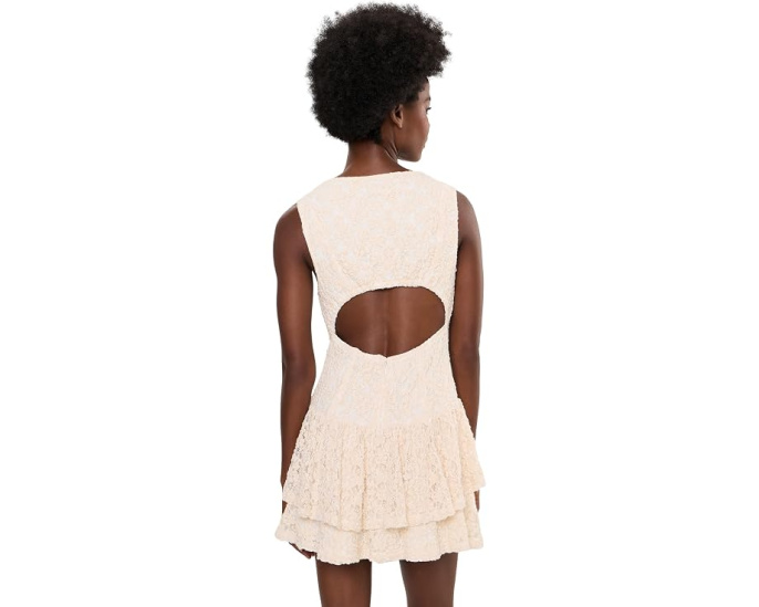 Платье Free People мини с кружевом и шнуровкой