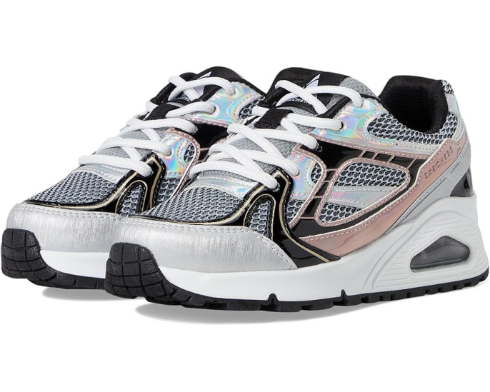 Детские кроссовки SKECHERS KIDS Uno Gen1-Platinum Flash на шнурках