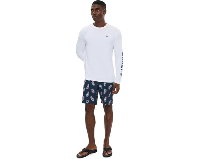 Шорты для серфинга Hurley Pineapple Skull с гибридным поясом и UPF 50+