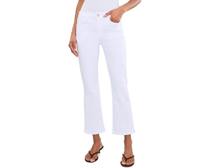 Джинсы Elliott Lauren White Denim Crop Baby Boot кроп-бэби-бут с 5 карманами