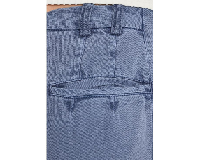 Free People брюки чинос Spotlight Washed Barrel из коричневого хлопка