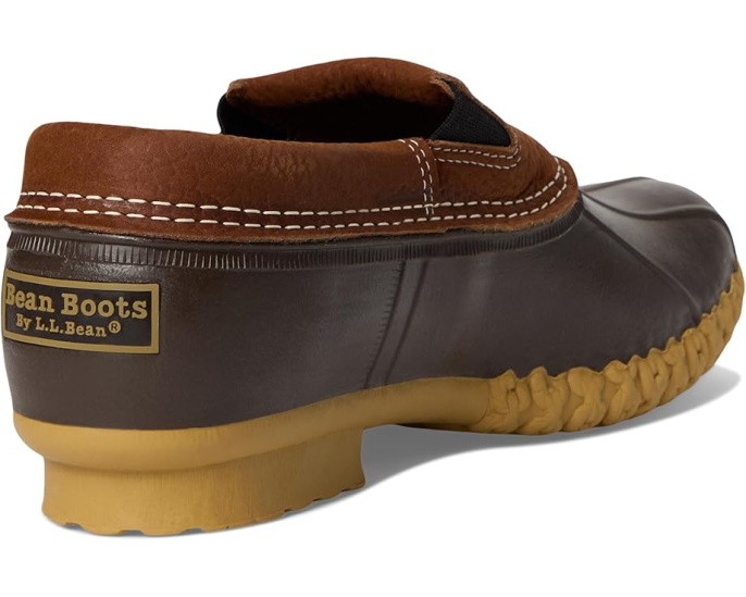 Слипоны L.L.Bean Rubber Moc из кожи с резиновой подошвой