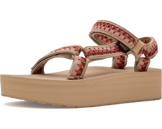 Сандалии Teva Flatform Universal Prism с ремешками в стиле вязания крючком