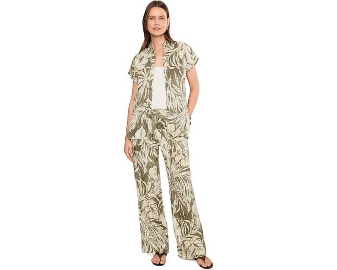 Свободная рубашка с принтом Lauren Ralph Lauren из льна