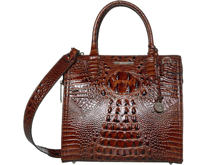 Сумка-сатчел Brahmin Melbourne Caroline из кожи с отделениями