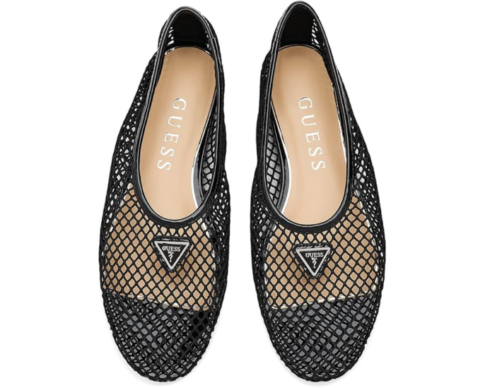 Балетки GUESS Aylora с сетчатыми вставками и логотипом