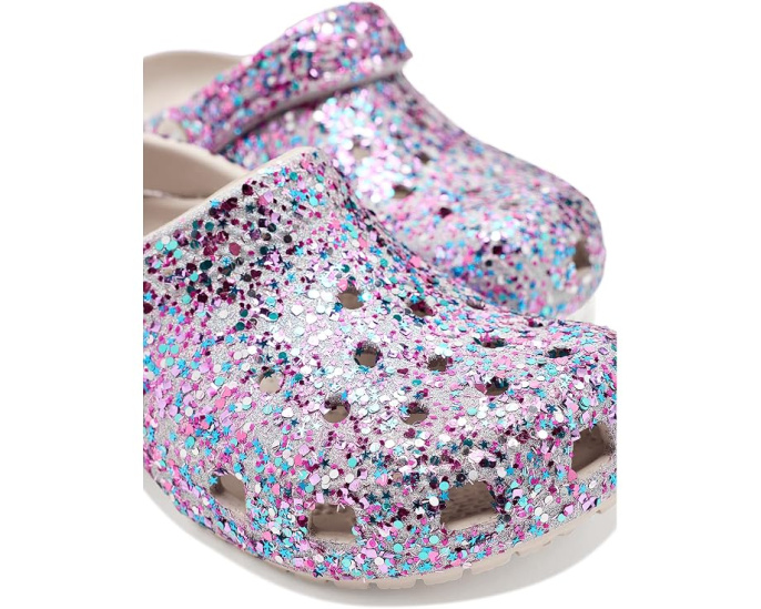 Crocs Classic Glitter Clogs блестящие сабо для малышей