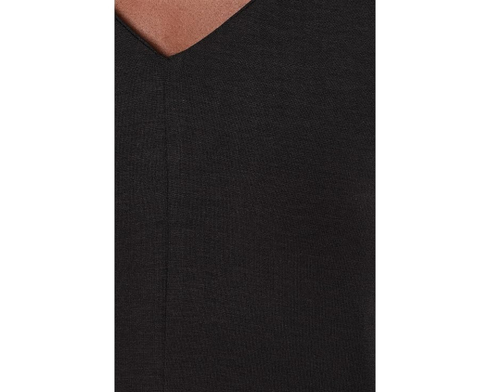 Fine Stretch Jersey Knit V-Neck Tunic