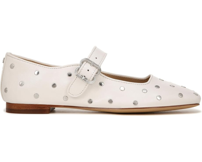 Кожаные балетки Sam Edelman Michaela Stud с квадратным носком и пряжкой