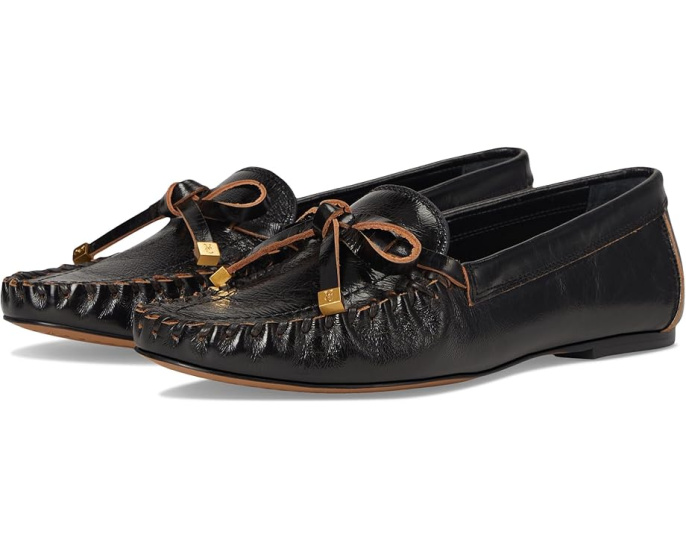Лоферы Vince Camuto Katena на плоской подошве с бантом и ручной строчкой