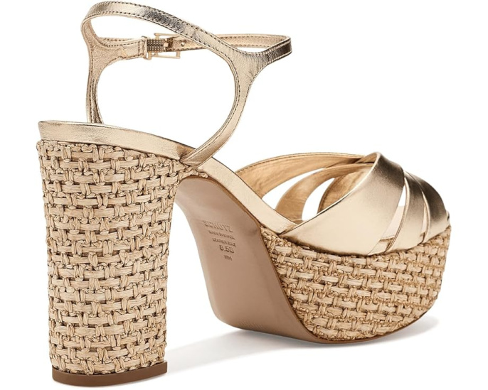 Сандалии Schutz Keefa Raffia с плетеным верхом и каблуком