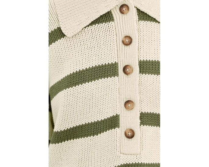 Свитер-поло Sunwashed Cotton с полосками от Faherty