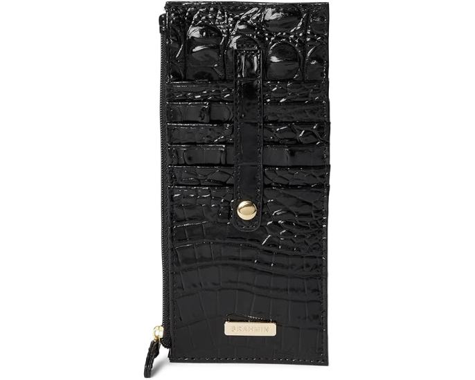 Кредитный кошелек Brahmin Melbourne из текстурированной кожи на молнии
