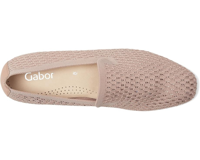 Лоферы Gabor 65.216 с блестками и сетчатым верхом на низком ходу