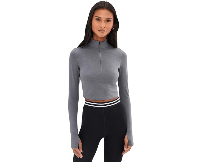Топ Stevie Active Rib 1 2 Zip Splits59 половинная молния