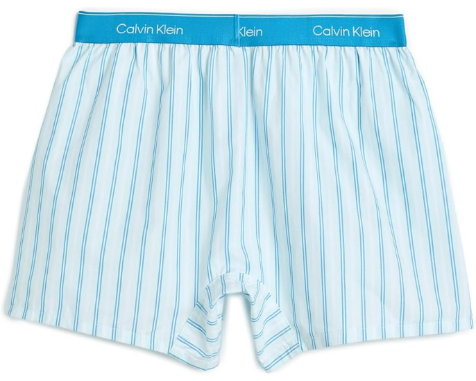 Calvin Klein Хлопковые боксеры Poplin с узором в полоску