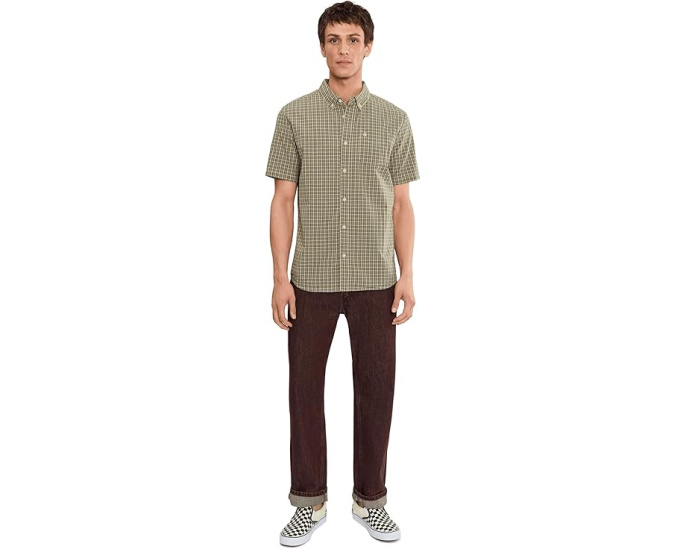 Рубашка Volcom Brewster с коротким рукавом в микро-клетку