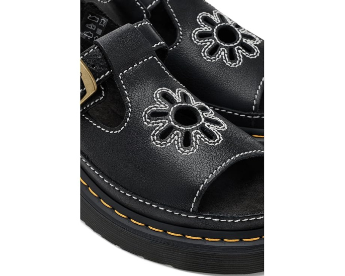 Сандалии Dr. Martens Dunnet Flower с вырезом в виде цветка на платформе