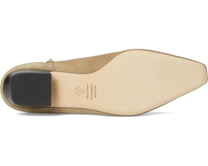 Ботинки Stassi Zip Bootie Stuart Weitzman с застежкой-молнией на устойчивом каблуке