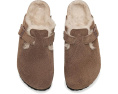Birkenstock Boston Shearling замшевые клоги с мехом