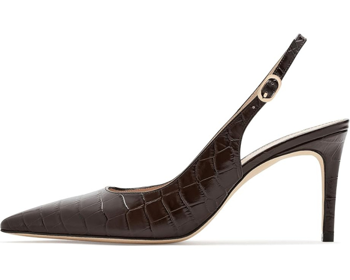Туфли Stuart Power Slingback 75 Stuart Weitzman на шпильке с открытым мысом