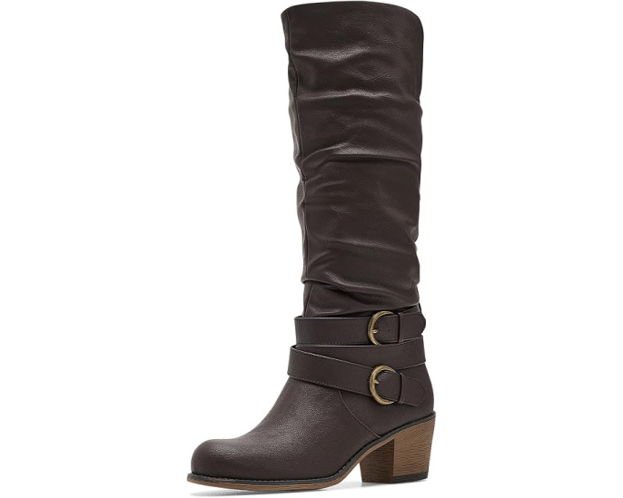 Сапоги Late от Journee Collection на скрытой платформе